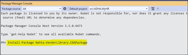 upload-document-package-manager-console-install-screenshot